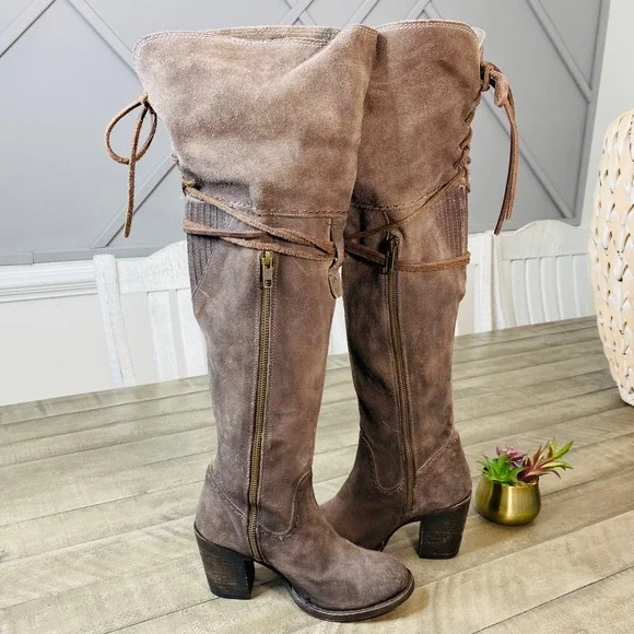 Freebird BY STEVEN BROCK GREY SUEDE BOOTS Women's Size 7 - Picture 6 of 9